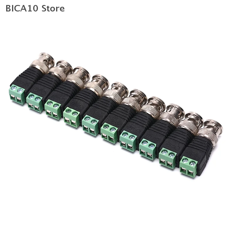 10 수 동축 CAT5 - 동축 BNC 케이블 커넥터 어댑터 카메라 CCTV 비디오 발룬
