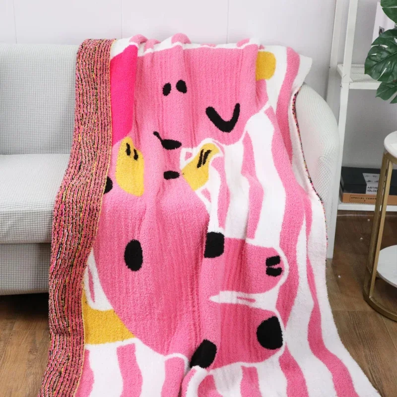 Throw cartoon printed blanket design plush personalized weighted blanket with photo winter gift