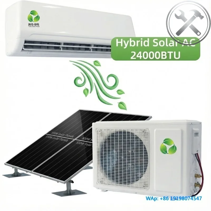 

AC DC Hybrid Solar Air Conditioner 1HP 2HP 3HP High Efficiency Cooling Heating with Solar Panel