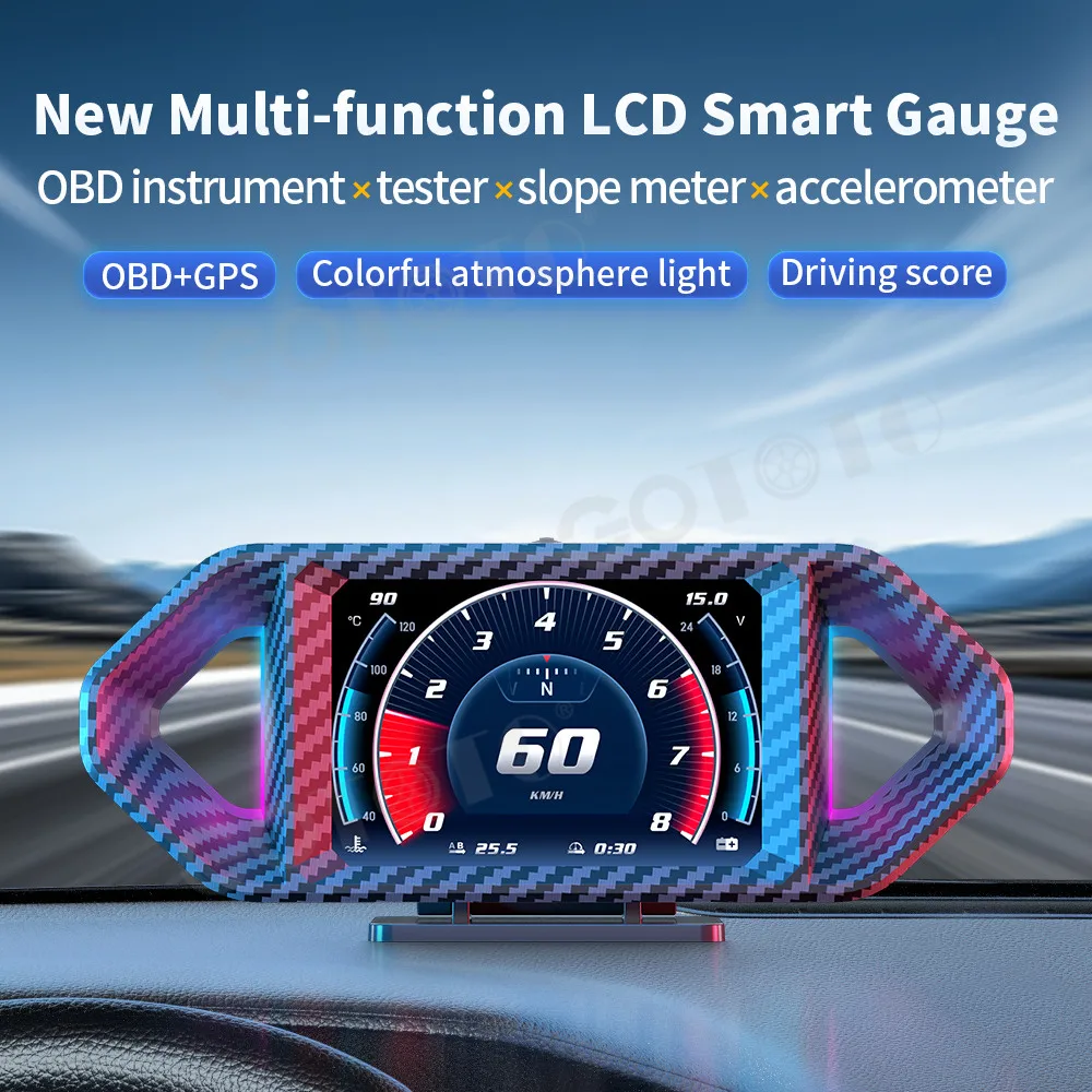 OBD Multifunction LCD Dashboard Meter Cluster LCD Instrument Panel Car Virtual Car Multimedia Player GPS Navi Radio Carplay