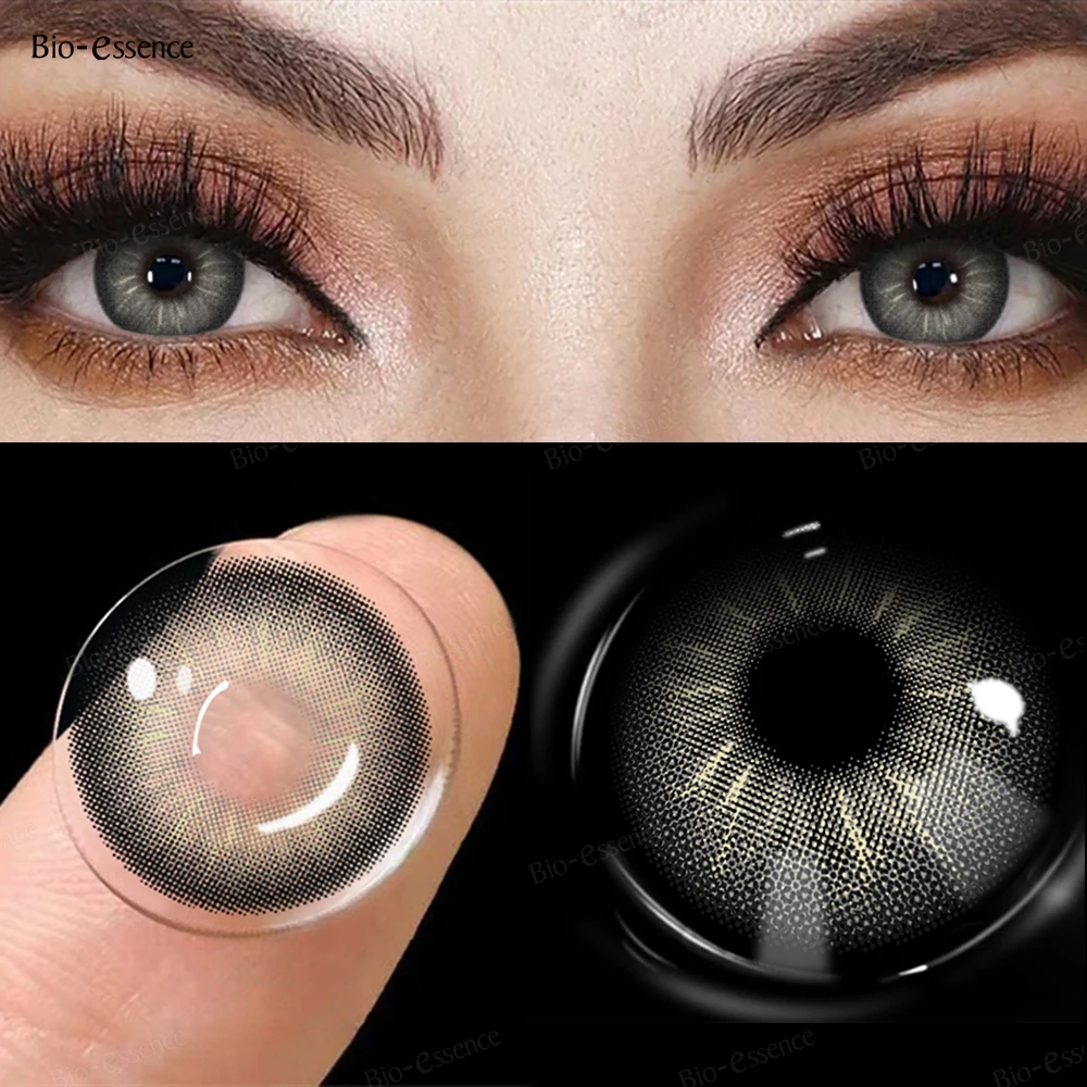Bio-essence 1 Pair Colored Contact Lenses Pupils Fashion Brown Lenses for Makeup Cosplay Lenses High Quality Natural Pupils Year