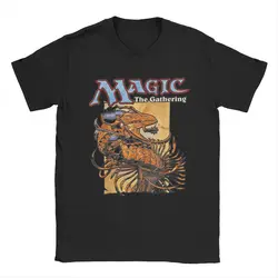 Magic Games Gathering MTG T Shirt Men's 100% Cotton Vintage T-Shirts Round Collar Tees Short Sleeve Clothing Plus Size