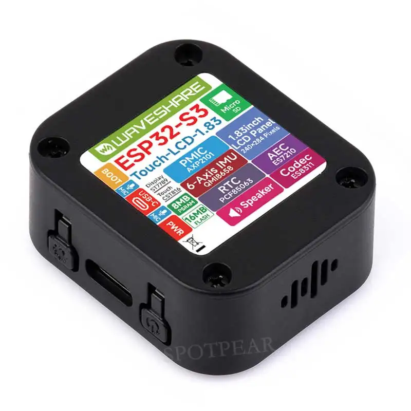 DeepSeek AI الدردشة الصوتية ESP32 S3 مجلس التنمية 1.83 بوصة شاشة تعمل باللمس 240x284 ل Xiaozhi ESP32-S3-Touch-LCD-1.83 #6