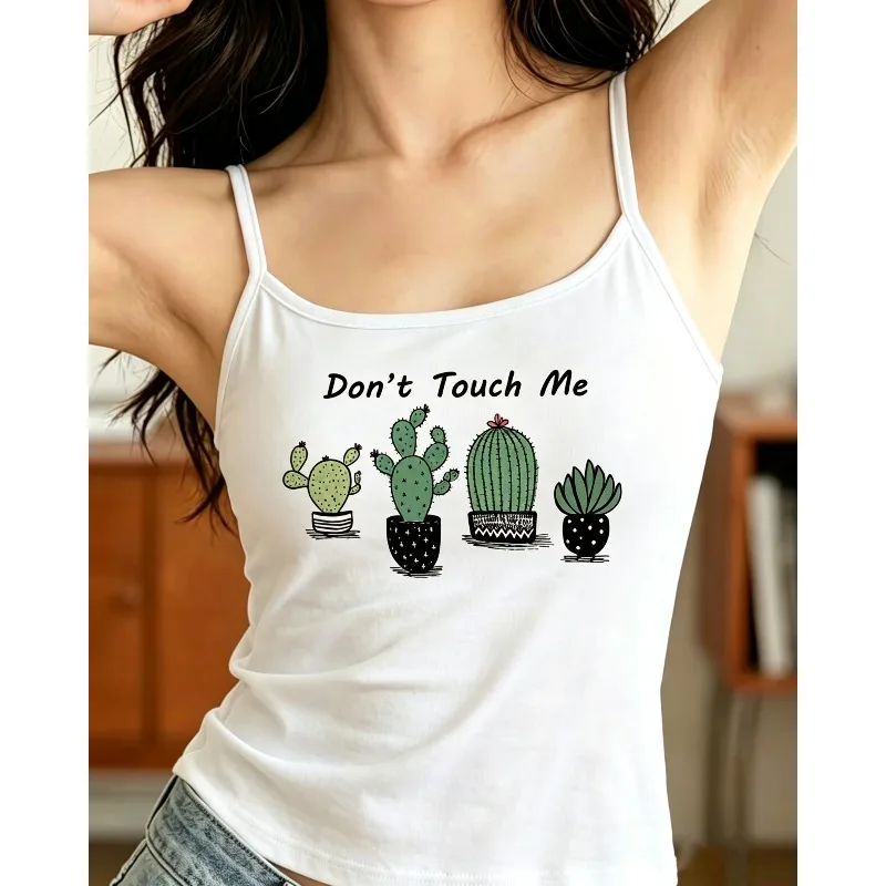 Women Minimalist Cat Heartbeat Line Print Spaghetti Strap Tank Top Cute Kitty ECG Outline Graphic Daily Casual Summer Vest