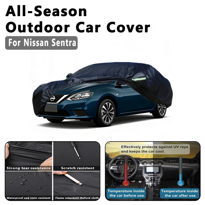 

Outdoor Car Cover Waterproof Dustproof UV Sun Protection, Full Car Protector Exterior Parts For Nissan Sentra B15 B16 B17 B18