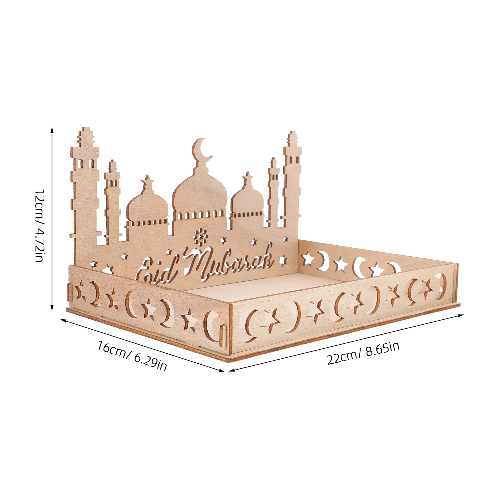 صينية خشبية مزخرفة لطاولة الطعام وطاولة القهوة وصينية تقديم مركزية للحلويات والحلويات وديكورات الحفلات والتجمع المنزلي