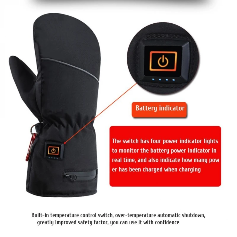 AliExpress NONE Lined Gloves  Heated Mittens Rechargeable Thermal Breathable  Soft for Women for Cycling