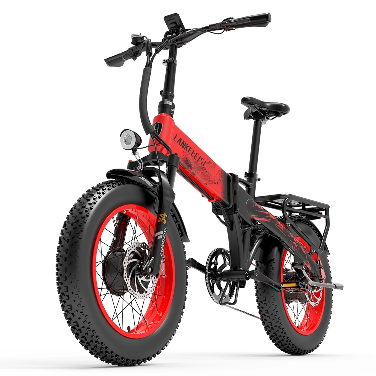 LANKELEISI X2000MAX Erwachsenen-E-Bike 48V20AH City-Elektrofahrrad 20 Zoll Reifen Nicht Faltbar LCD-Instrument Elektrofahrrad