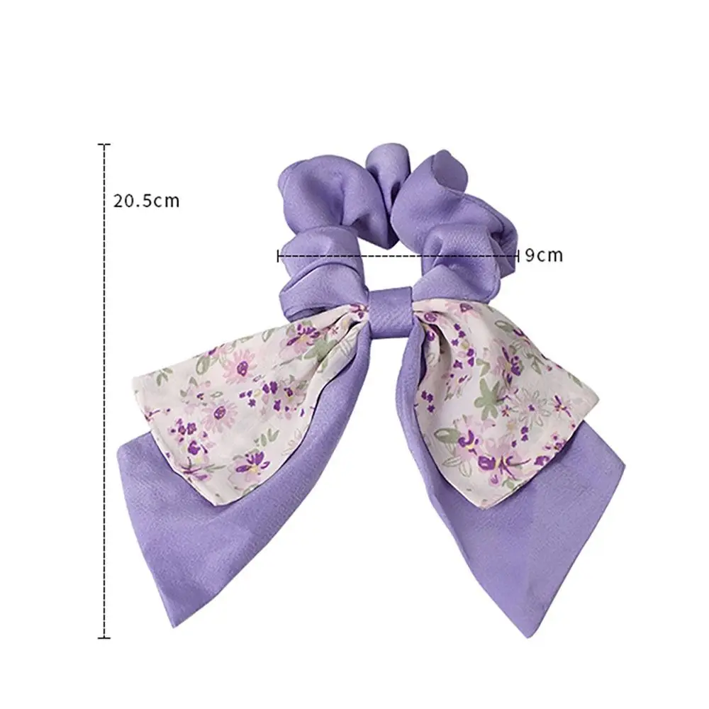 Printing Printing Hair Rope High Quality Cloth Ribbon Bow Intestine Hair Loop Hair Accessiories Hair Ribbon
