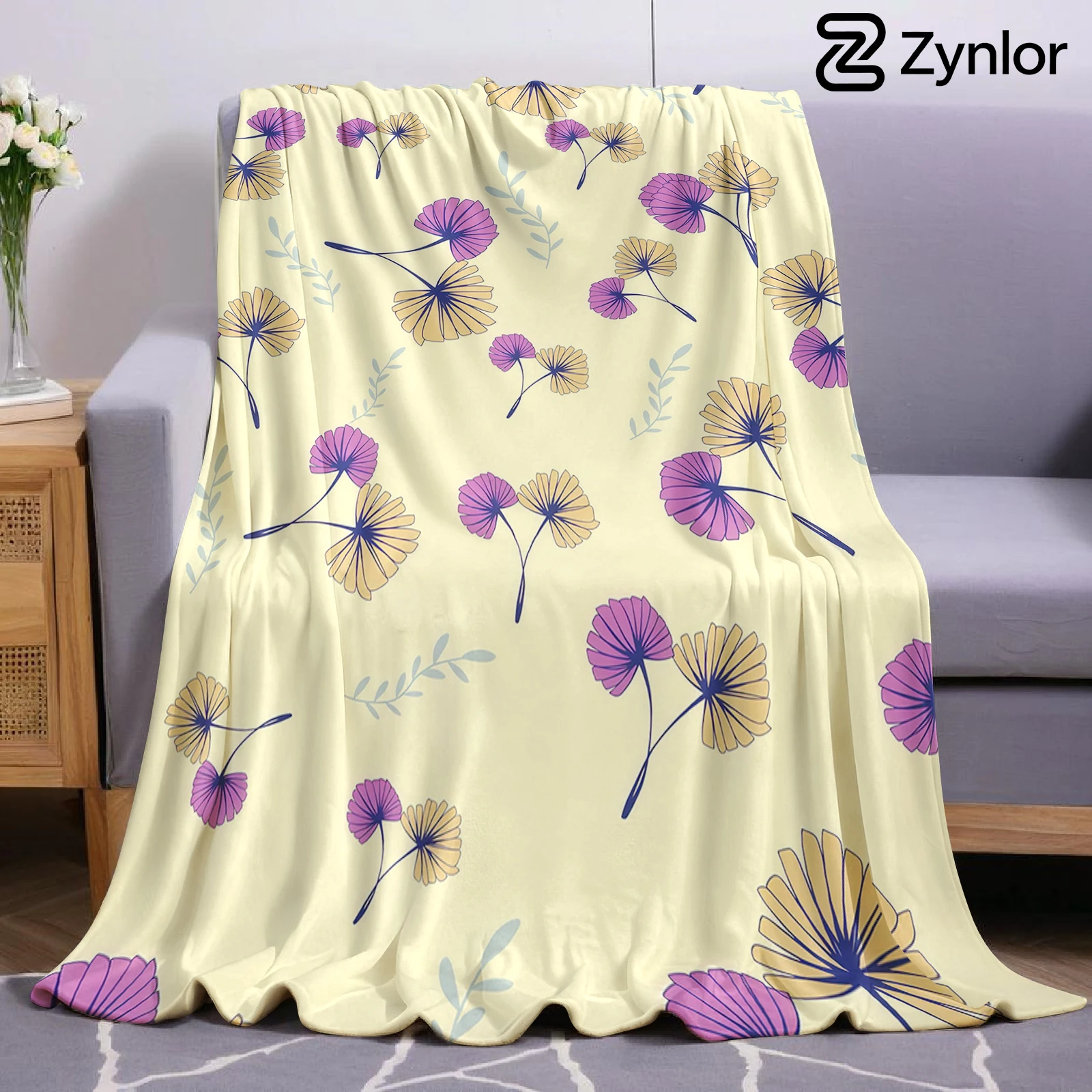 Dandelion Ultra Soft Sherpa Fleece Blanket Fluffy Warm Halloween Cozy Throw for Sofa Couch Bedroom Gift All season