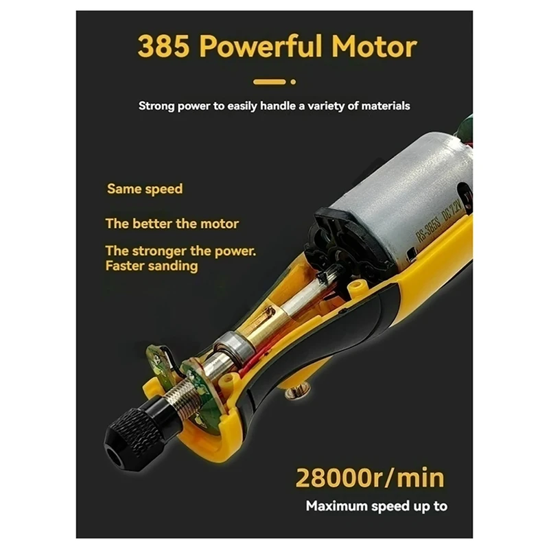 ABCA-7.2V Cordless Drill Grinder, Micro-Type Rotary Tool Engraving Machine, Electric Grinder, Engraving Machine Set