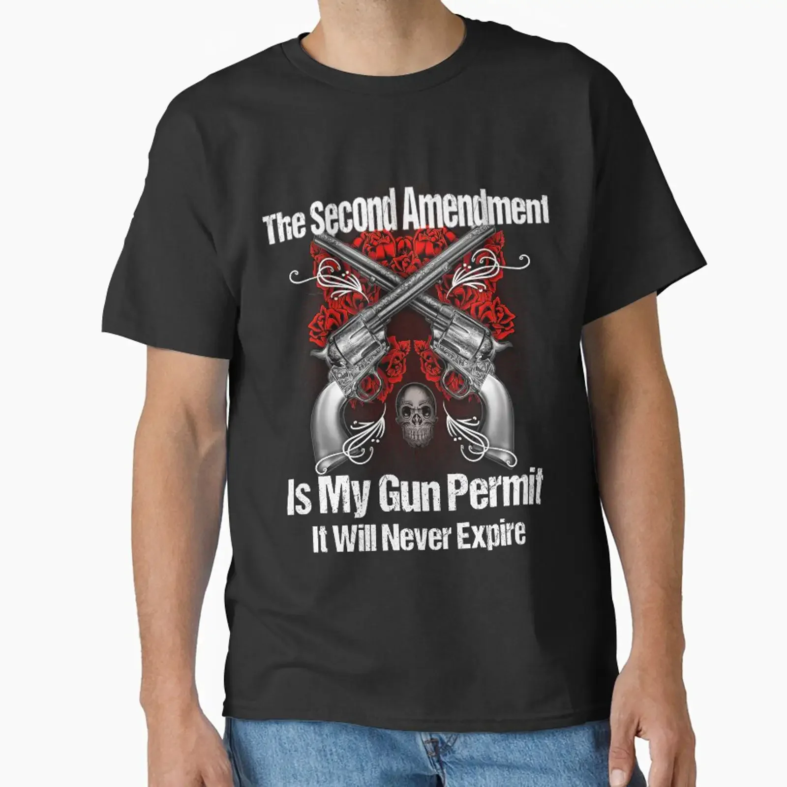 My Gun Permit Will Never Expire Owners Rights Classic T Shirt vintage Washed streetwear Top For Everyday Wear Casual Unisex