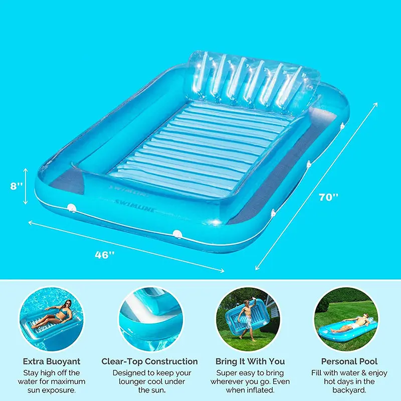 Water Toys Inflatable Water Bed Chairs Floating Bed Backrest Seat Pool Floating Summer Party Floating Row Swimming