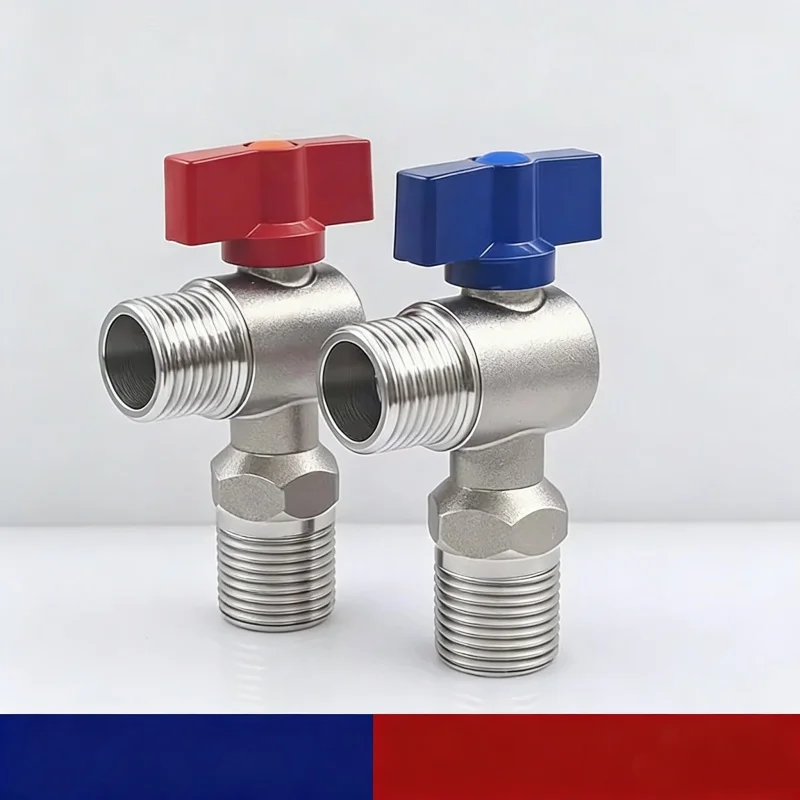 

toilet flush buttonStainless steel Angle Stop Valve Faucet Valve G1/2'' Plumbing Fitting Brass High Flow Easy