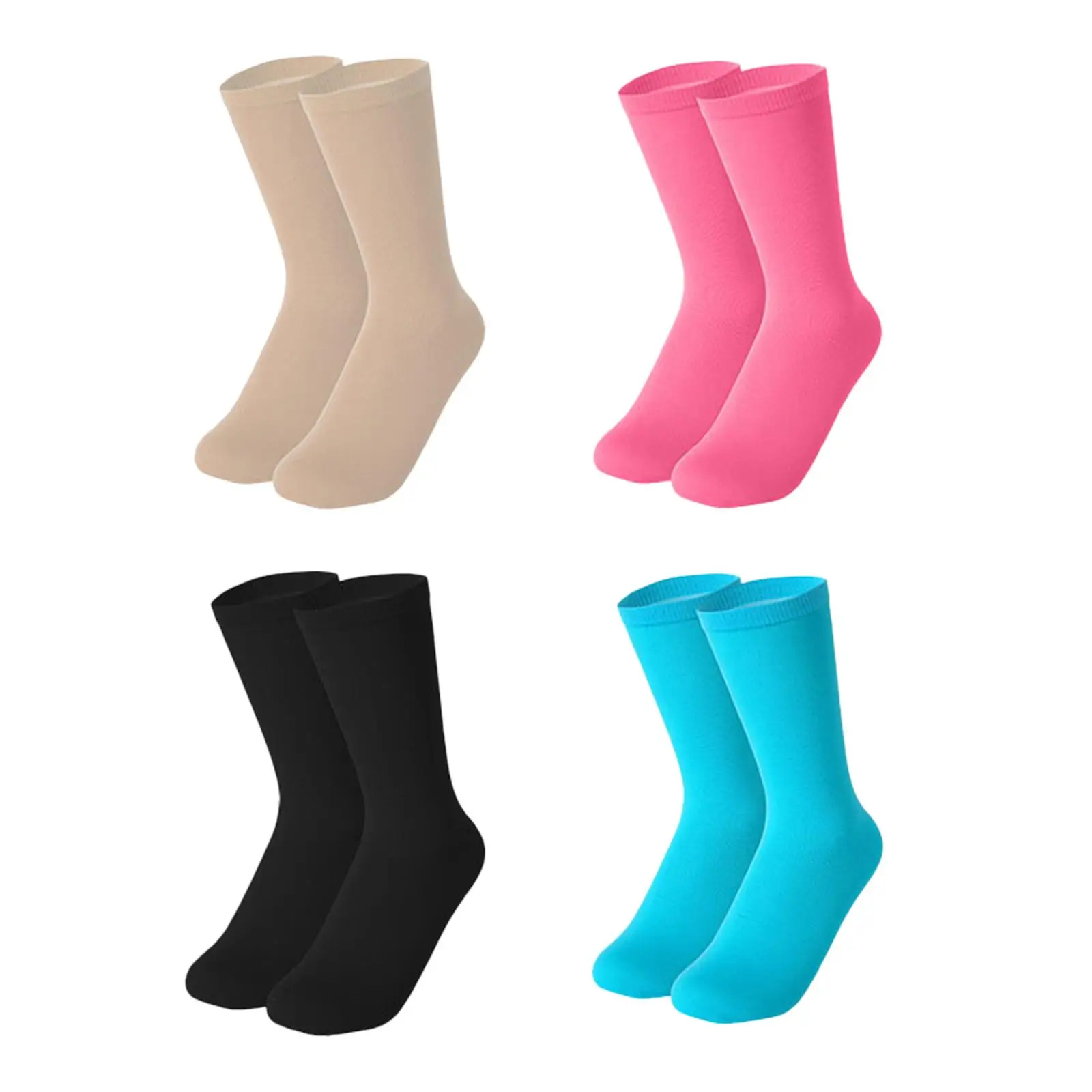 Ice Skating Socks for Ice Skates Dance Solid Color Cotton Breathable Figure Skating Socks for Workers Athletes Students Gift