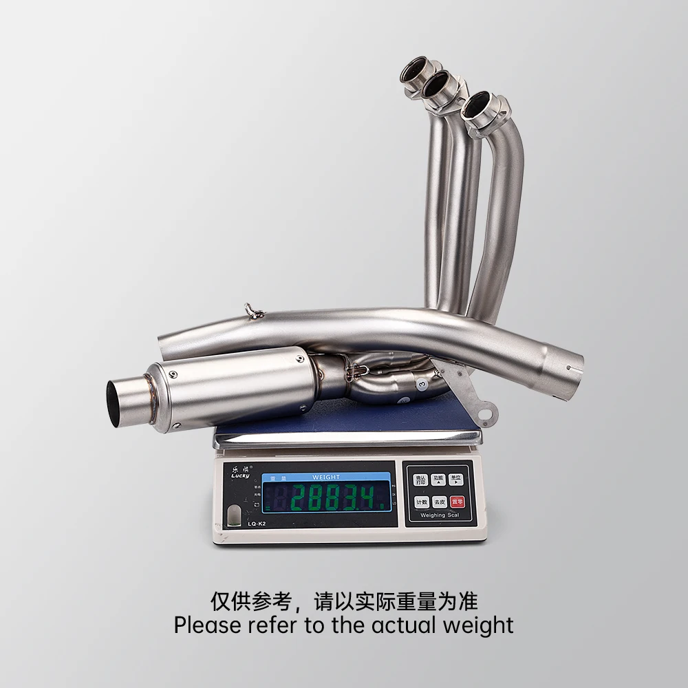 For 675SR 675R 675NK Full Exhaust System Exhaust Muffler Escape Modify 675SR Front Link Pipe