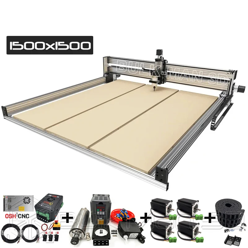 

20%off BulkMan 3D 1500x1500mm Lead CNC Full Kit with Latest Tensioning System Router Carving Engraving Machine Complete Kit