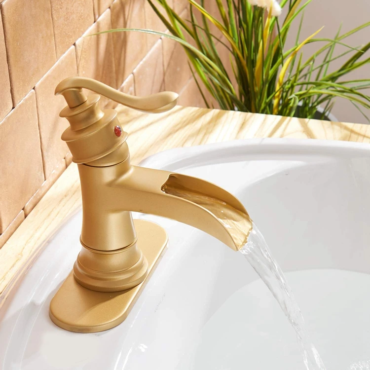 Golden Antique Brass Bathroom Fixtures Faucets Tall Vanity Mixers Taps For Gold Faucet Bathroom