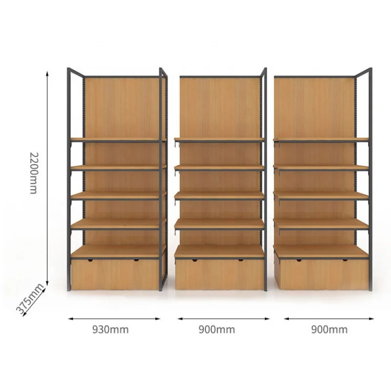 Benutzer definierte, maßge schneiderte Miniso Lebensmittel Gondel Regale Supermarkt Regale Wisda Commercial Equipment Store Innen architektur