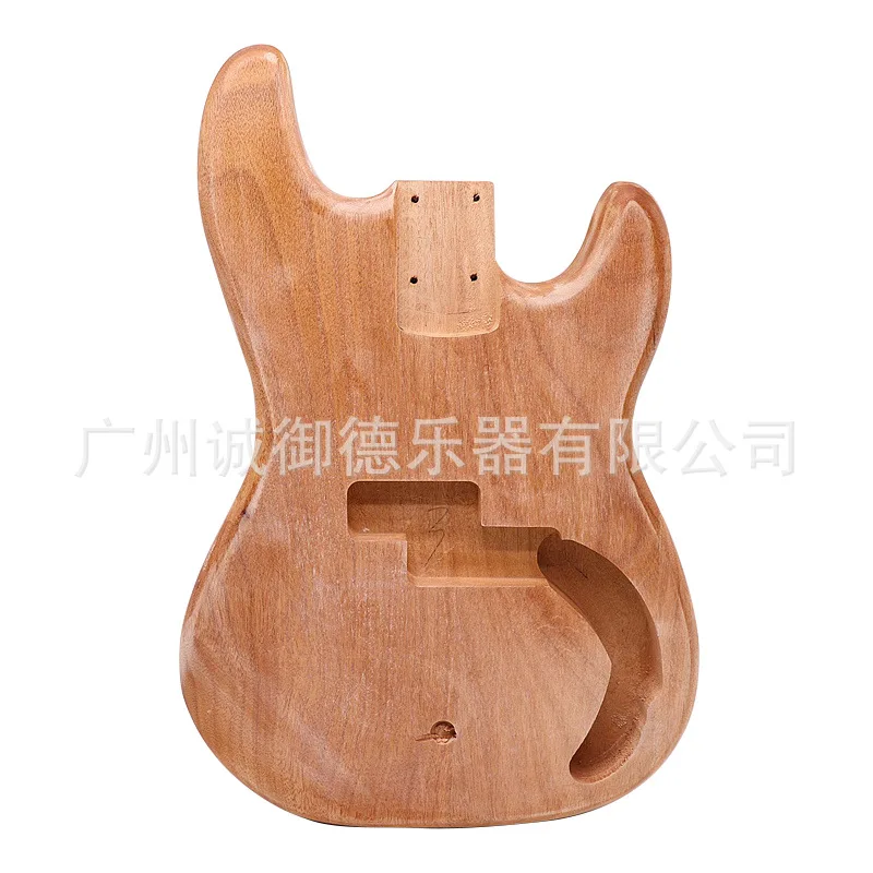 ตัวกีตาร์เบสไฟฟ้า DIY สีไม้โอ๊ค พร้อมอุปกรณ์เสริมสำหรับดัดแปลง ตัวกีตาร์ไฟฟ้าสีไม้โอ๊ค