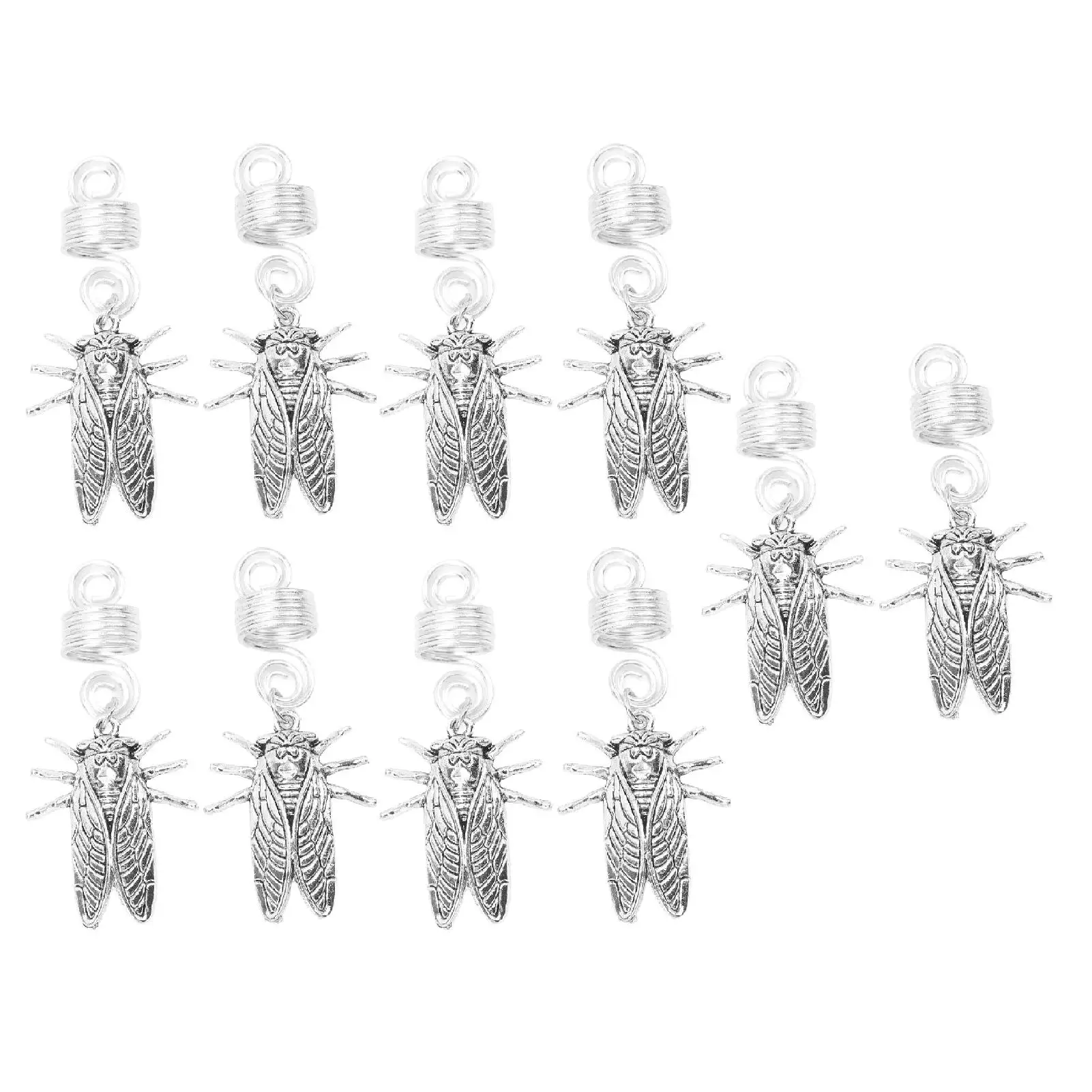 Metal Dreadlock Beads para decoração do cabelo, design exclusivo Cicada, acessórios versáteis para homens e mulheres