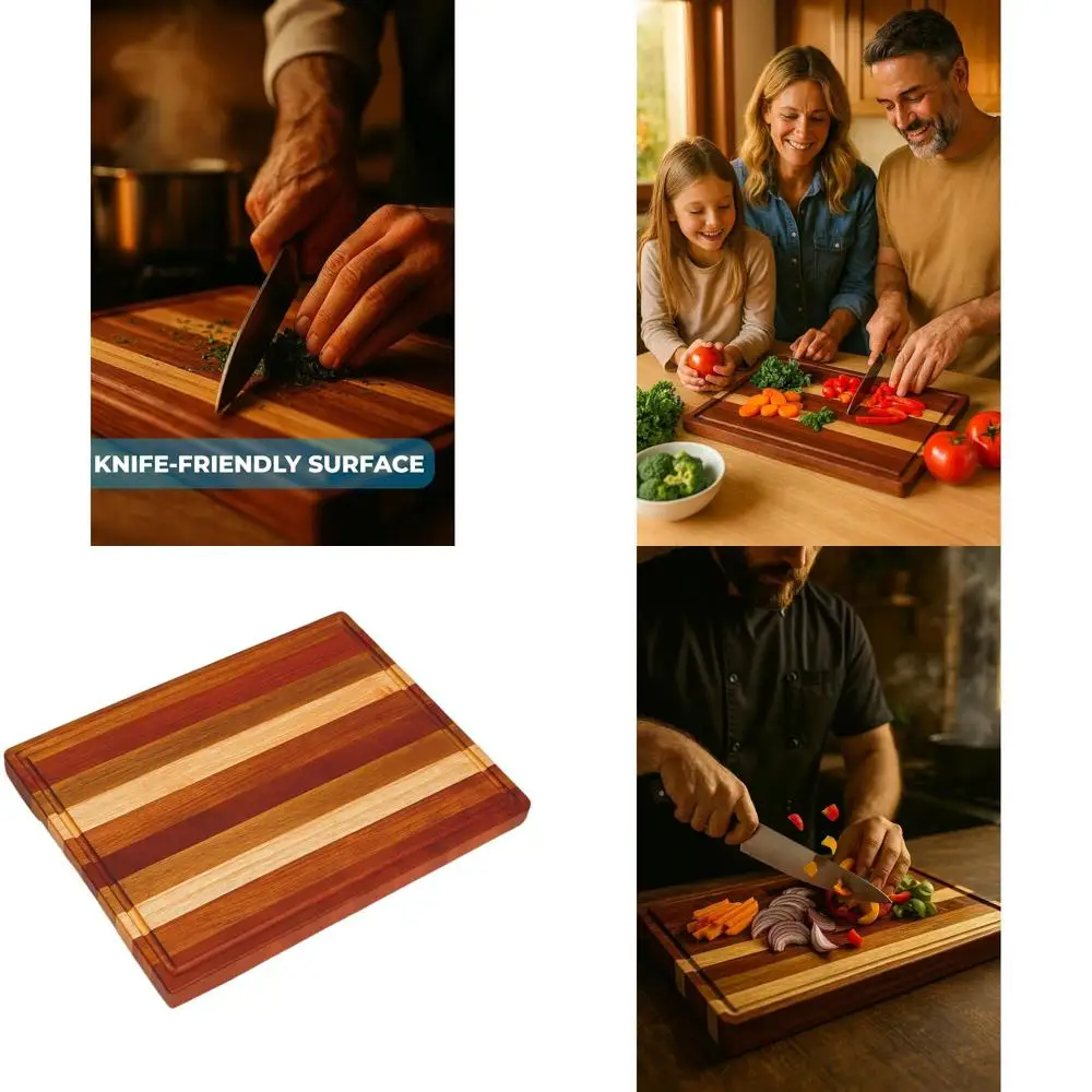 

Двусторонний толстый мясной блок с канавкой для сока, 15x11 дюймов, для резки мяса и овощей