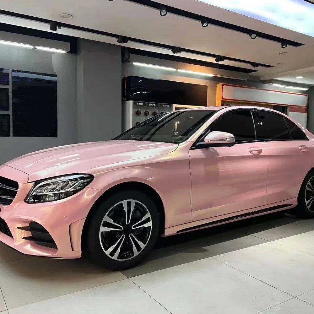 

PET Super Magic Sakura Pink Car Vinyl Film Waterproof Scratch Resistant Sticker Motorcycle Auto Body Exterior Decoration Film