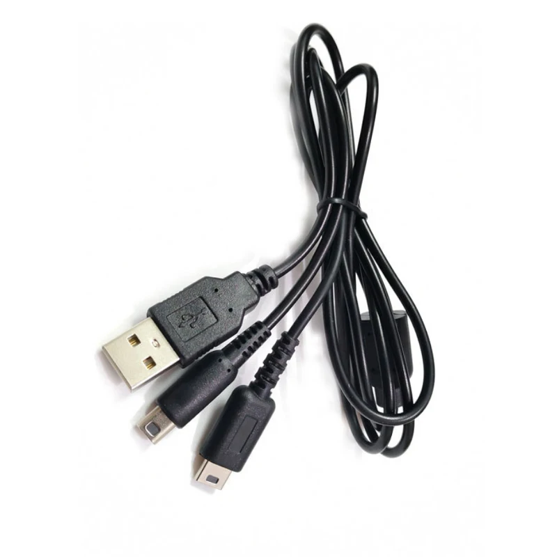 2 in 1 USB Charger Cable Charging Cord Wire for Nintendo DSi DS Lite DSL NDSL 3DS 2DS XL/LL New 3DSXL/3DSLL Game Power Line