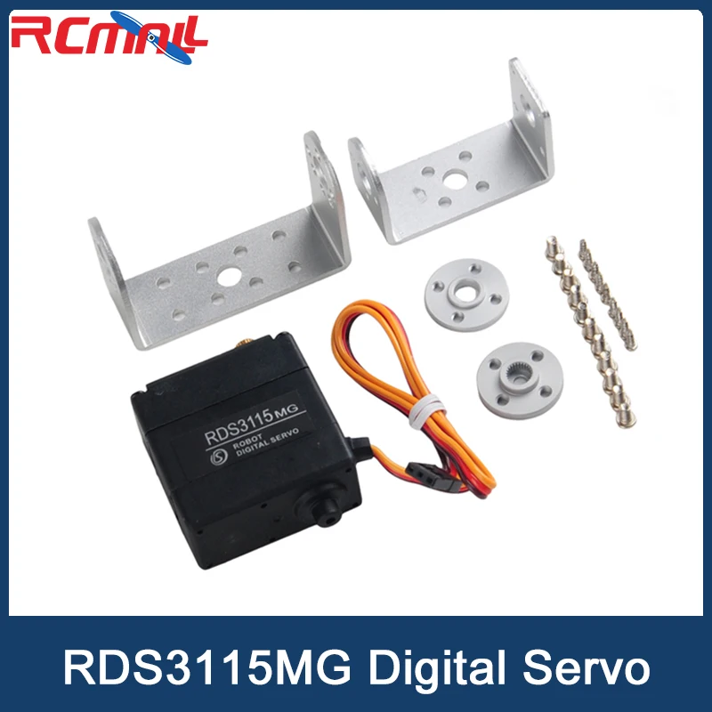 DS RDS3115MG Digital Servo 17KG แรงบิดสูงทองแดงเกียร์ Core มอเตอร์แกนคู่ 180/270 องศา 4.8-7.2V สําหรับ RC เรือหุ่นยนต์