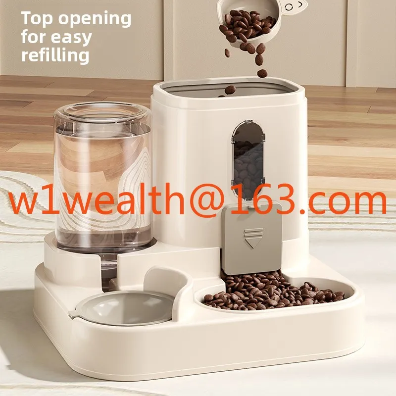 Automatic feeder, drinking water all-in-one machine, dog bowl, kitten drinking water, dog food basin, pet supplies