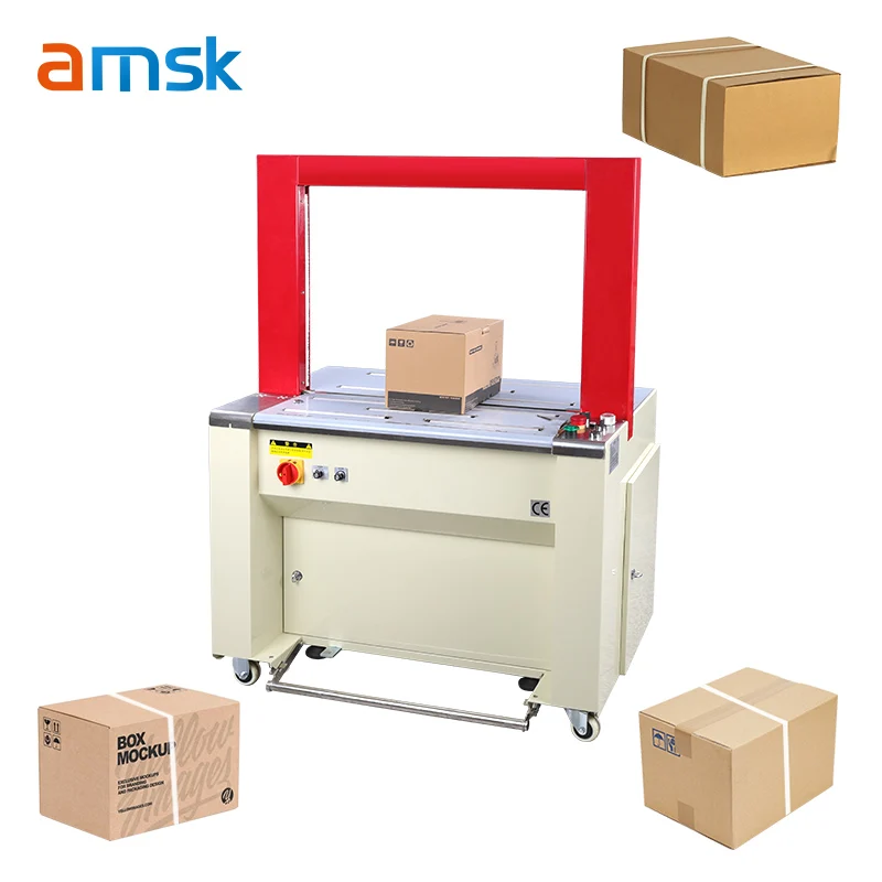 

AP8060PC Fully Automatic Strapping Machine PP Belt High Platform Machine Cardboard Box Strapping Machine