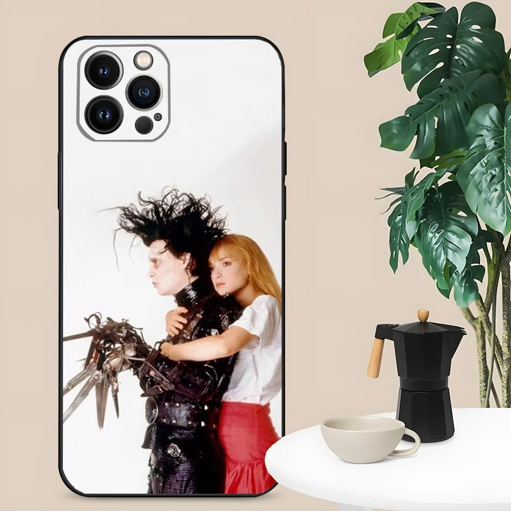 Edward Scissorhands movie Phone Case Phone Case For Apple iPhone 15,14,13,12,11,XS,XR,X,8,7,Pro,Max,Plus,mini Silicone Black