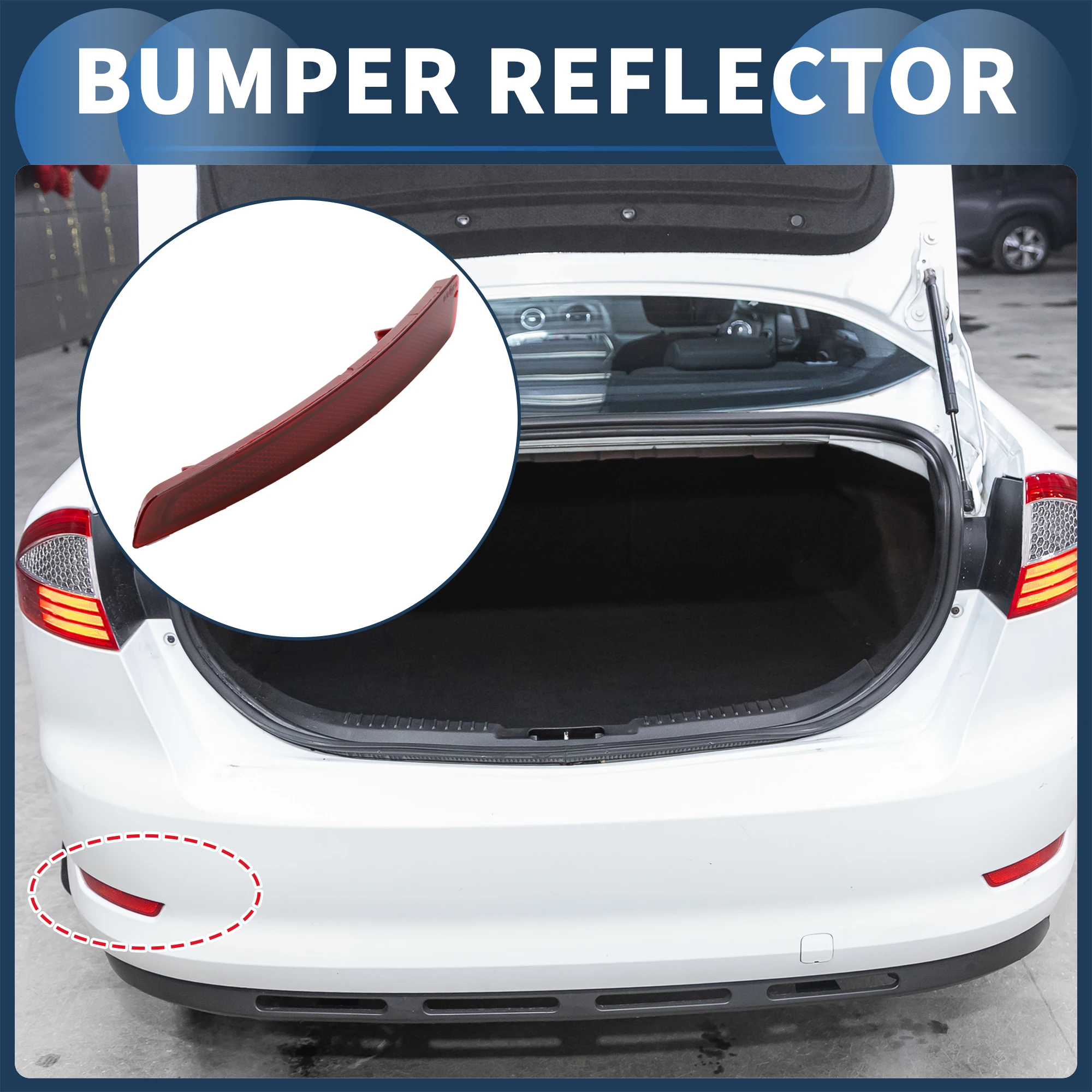 

UXCELL Bumper Reflector Rear Left Bumper Reflector Side Marker No.BS71515C0AE for Ford Mondeo 2011-2014 Plastic Red Durable