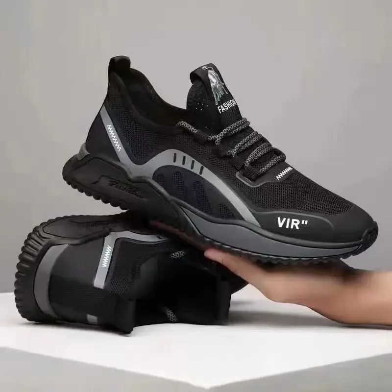 Zapatillas deportivas informales transpirables para hombre, zapatos ligeros de malla para correr al aire libre, con suelas suaves, versátiles, a la moda, novedad de verano