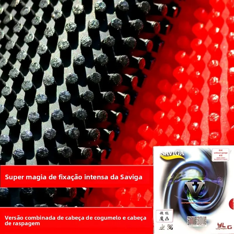 raquette-de-tennis-de-table-saviga-nouveau-modele-longue-en-caoutchouc-a-particules-moyennes-anti-arc-multicouche-renforcee