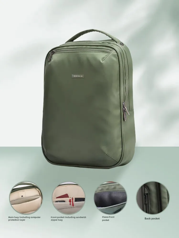 Backpack Ms.Large Capacity Business Travel Commuter Backpack Vintage Avocado Bun New Style College Computer Bag