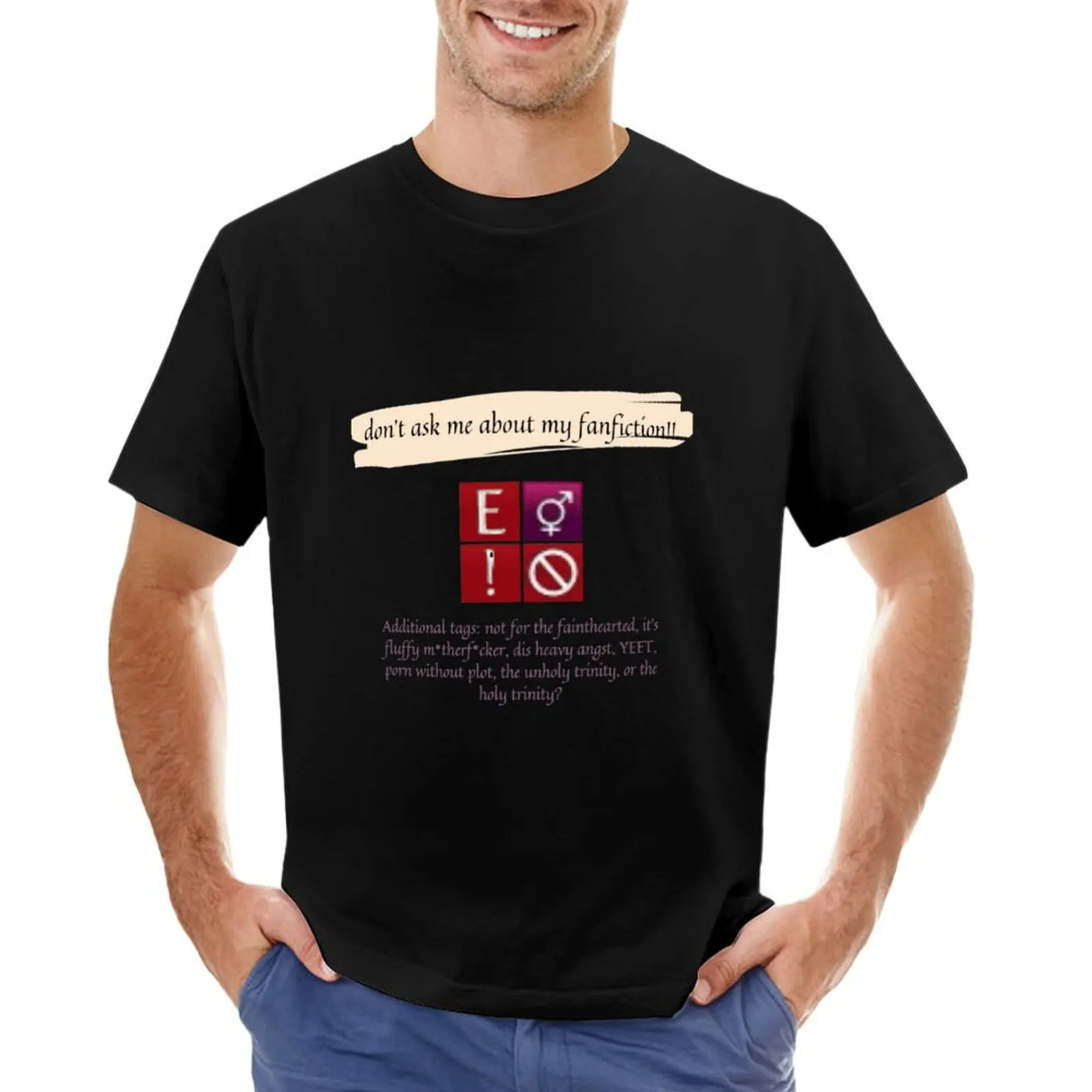 AO3 Fanfiction Writer and Tags T-Shirt graphics blanks plus size clothes mens graphic t-shirts funny