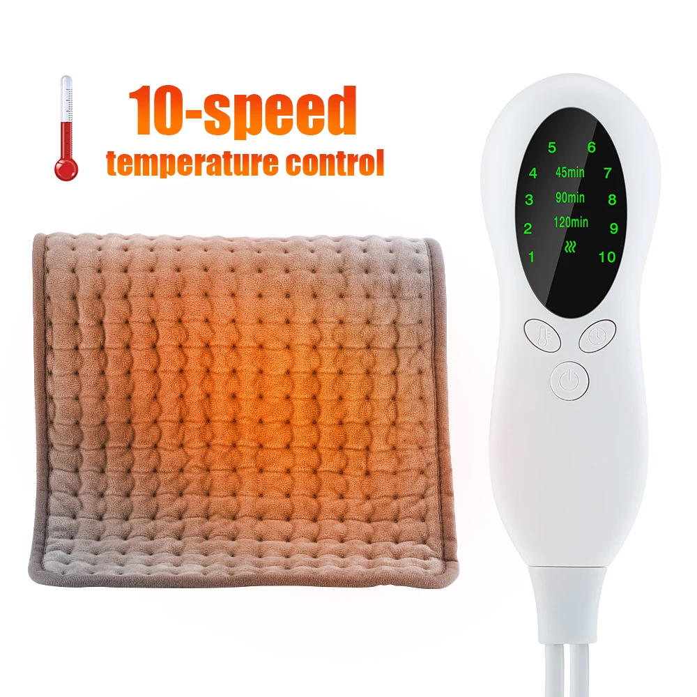 30*60cm Electric Heated Blanket Pad with 3 Gear Timing And 10 Gear Temperature Control Constant Heating Pad for Home Comfort