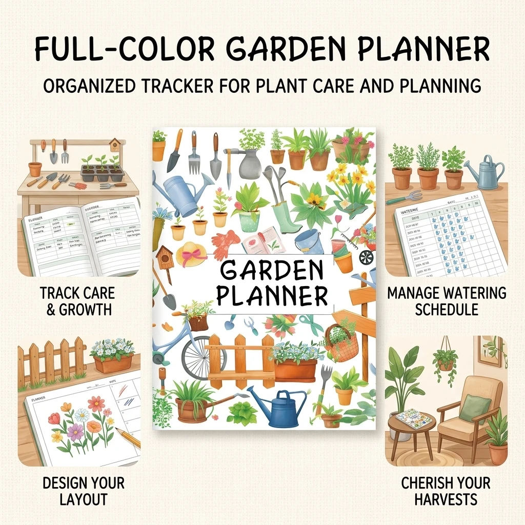 دفتر تخطيط الحدائق وتدوين العن - مراجعة Garden Journal Planner وسعره