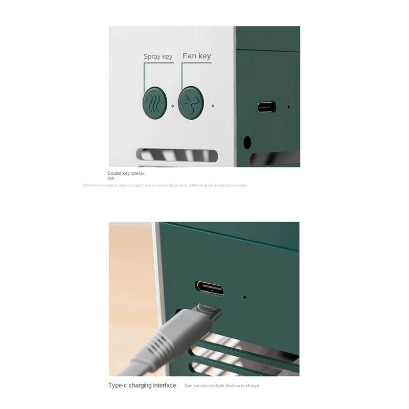 Máy lạnh di động Trang chủ Máy làm mát bằng ion âm không khí mini Làm lạnh mạnh mẽ Làm lạnh không khí điều hòa 3 tốc độ Làm mát cực nhanh