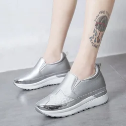 2026 Loafers Silver Platform Sneakers Woman Rhinestone Women Flats Lazy Ladies Shoes Zapatos De Mujer ladies high top sneakers