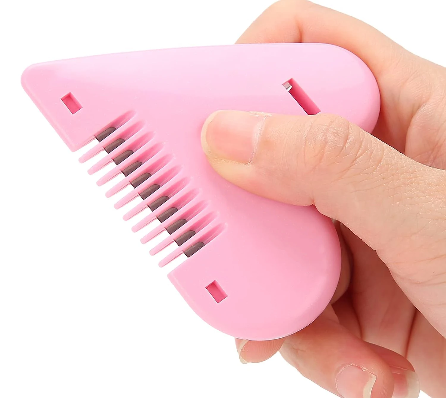 1/2 pieces of heart-shaped hair cutting combs, cute heart-shaped manual hair cutting combs, double-edged shavers with combs