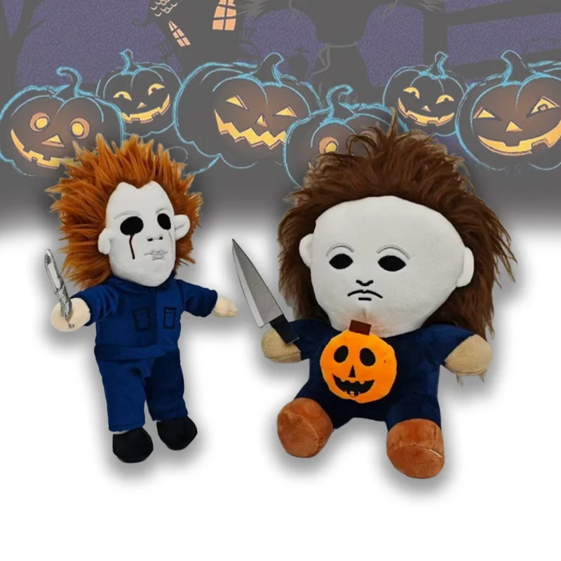 

2025 New 25cm Horror Michael Myers Plush Toys Movie Anime Halloween Figures Soft Horror Dolls Plushie Birthday Gifts