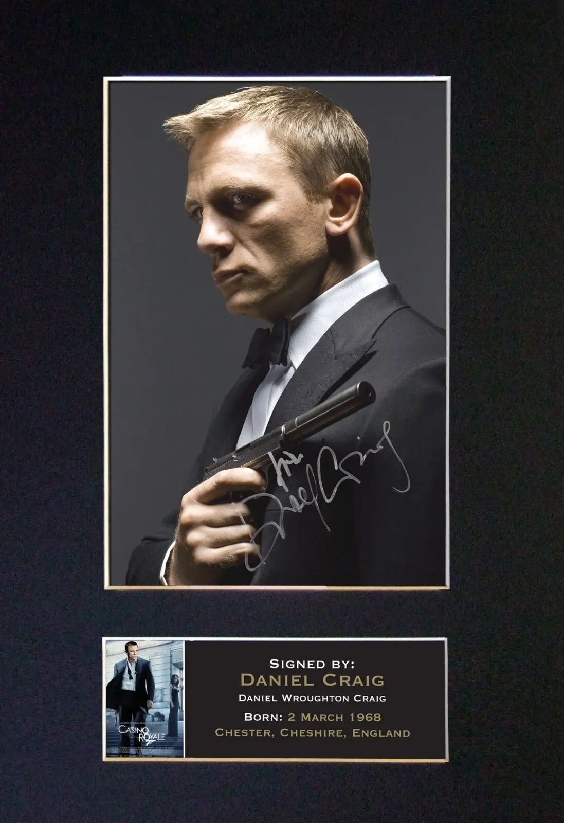 DANIEL CRAIG Signed Canvas Wall Art Poster And Prints Painting Watercolour Picture For Living Room Decor