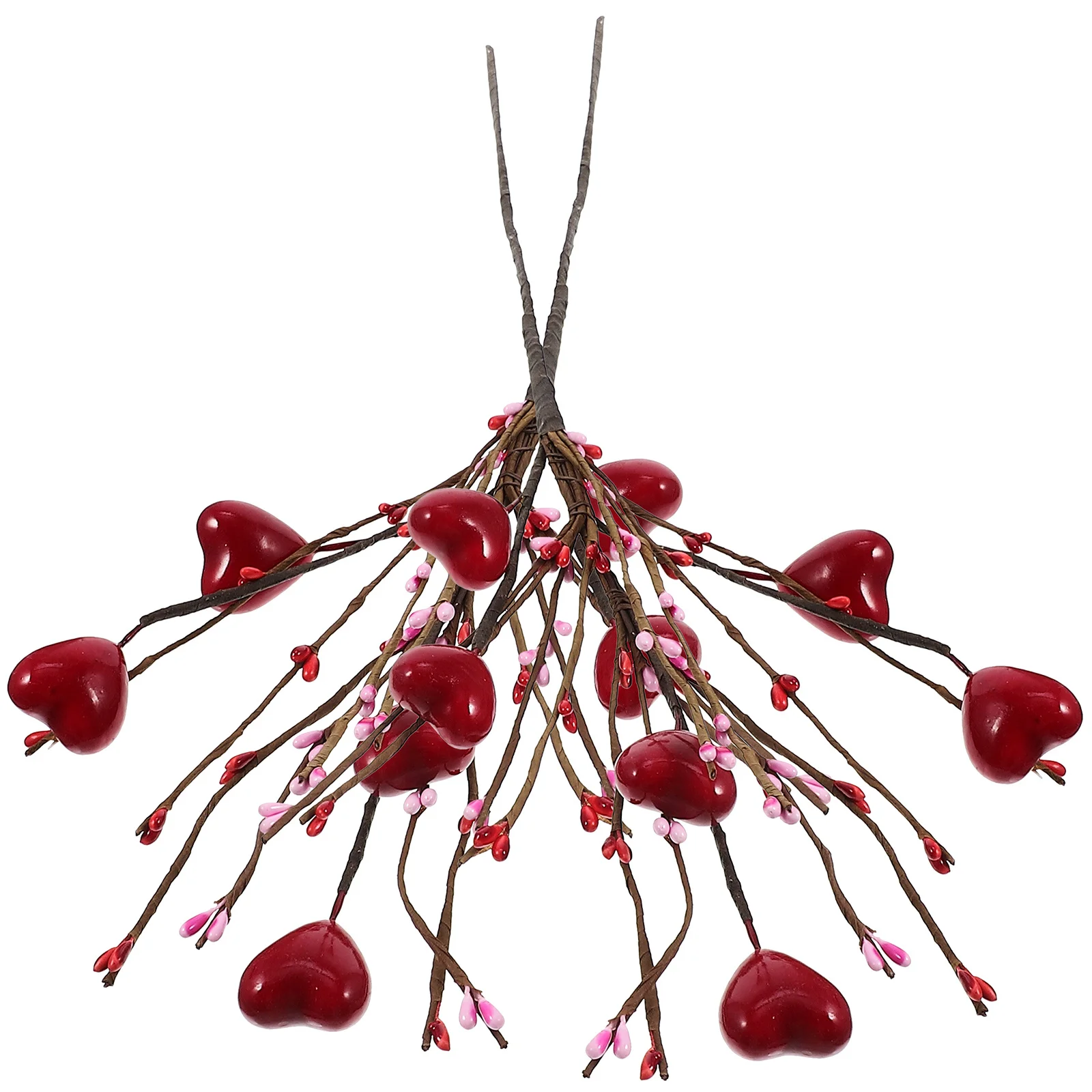 

2pcs Heart Floral Picks Artificial Valentine'S Day Decorations Foam For Wedding Party Photo Backdrop