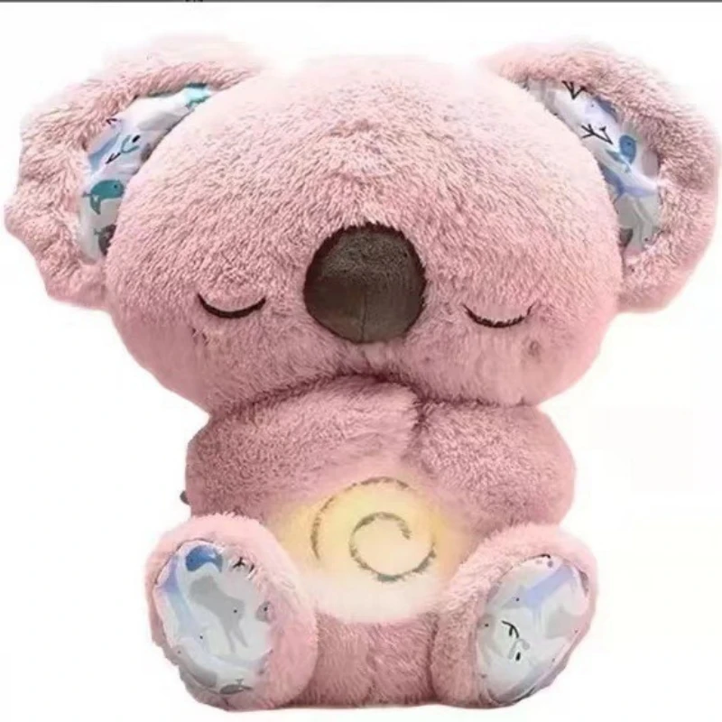 Bonito calmante coala urso brinquedos de sono para crianças bebê calmante alívio da ansiedade respiração coala brinquedo sono amigo boneca de pelúcia com