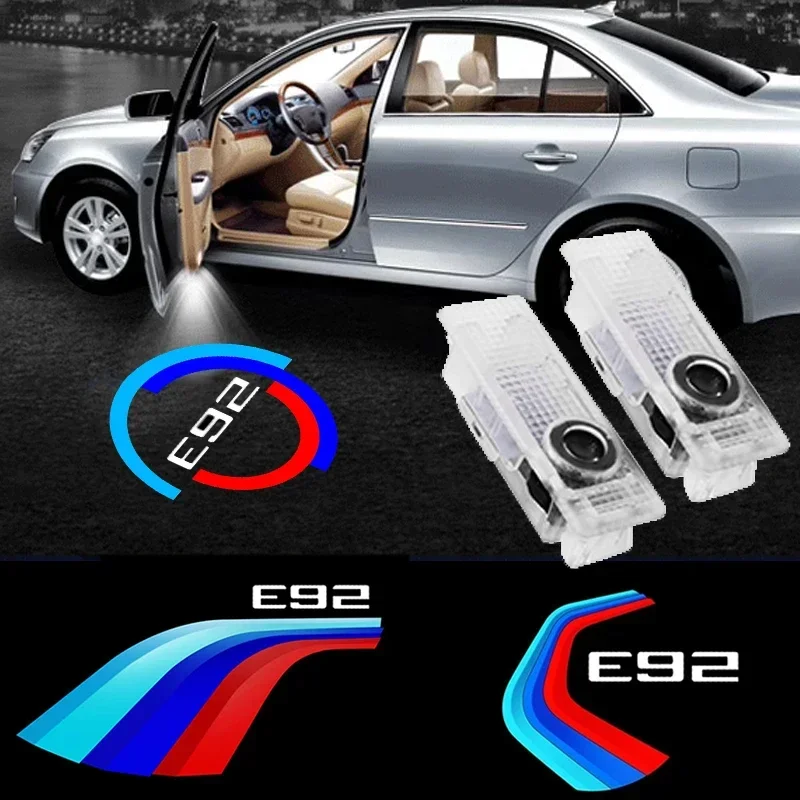 

Светодиодные лампы приветствия двери автомобиля для 3 серии E92 2005-2012 2015, логотип, проектор призраков, теневая эмблема, лампы, аксессуары