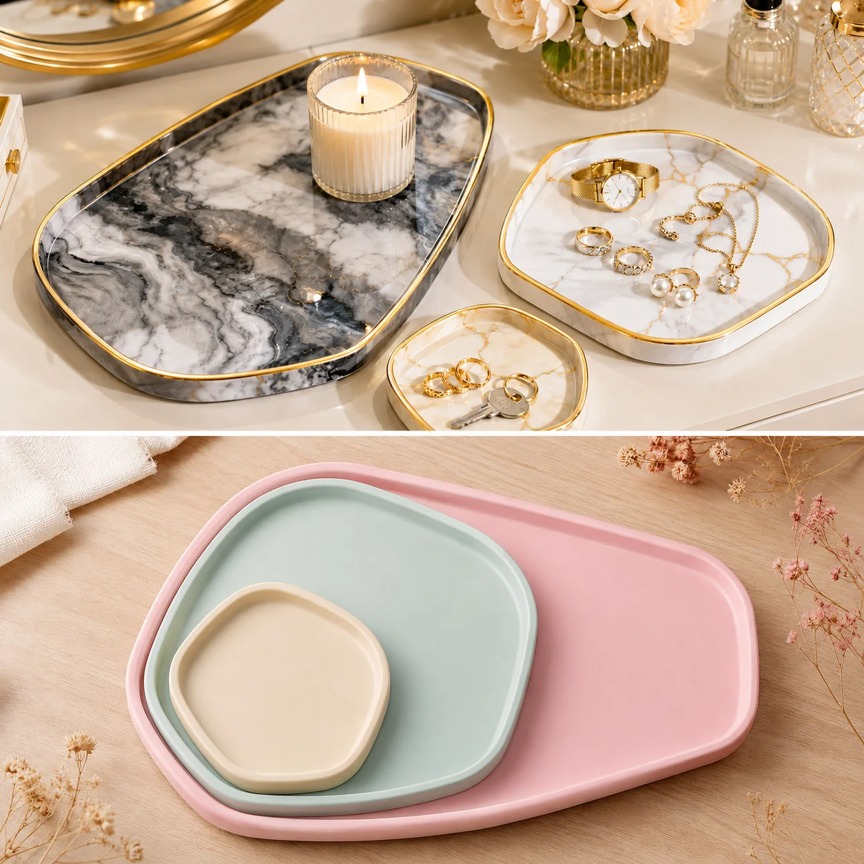 3Pcs Irregular Tray Silicone R - Silicone Epoxy Resin Molds Set ulasan dan harga