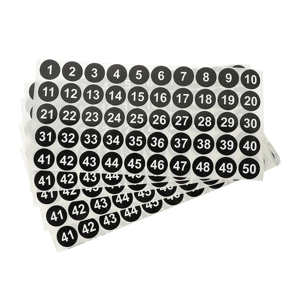 

Number Labels Sticker Self-Adhesive Round Digital Stickers For Office Classroom Clothes Organization Classification Labels