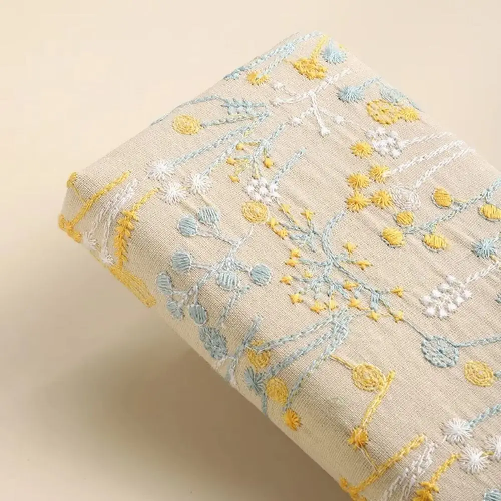 256 Pages Embroidered Pocket Notebook Ultra-Thick Fabric Cover A6 Portable Handbook Cotton Cloth Binding Multi-Purpose